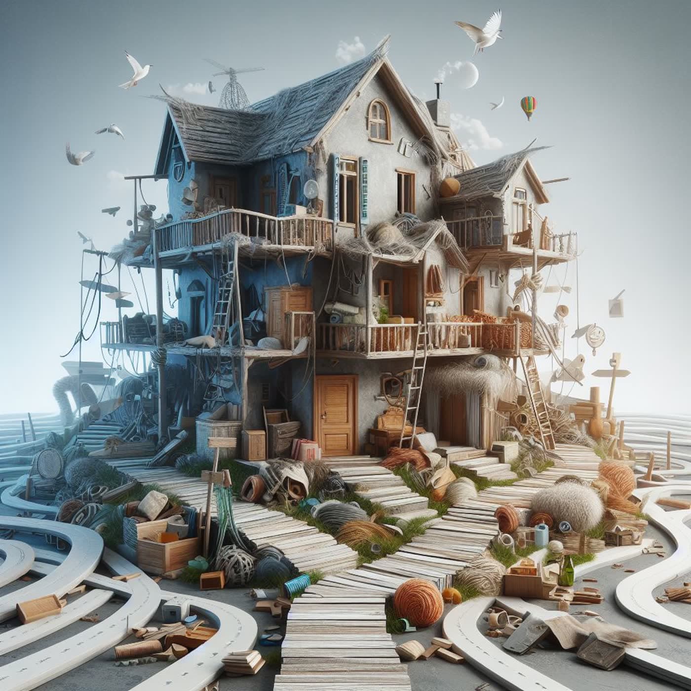 AI generated futuristic dreamhouse artwork